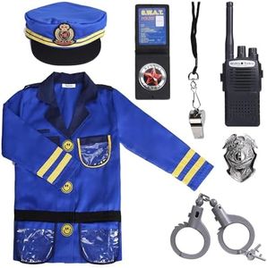 Sepco Police Officer Costume for kids Role Play Kit with Cop Dress Up Costume Accessories, Ages 3-6 yrs