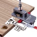 Adoles 35mm Concealed Door Hinge Jig， Accurate Locking Cabinet Hinge Jig， Aluminum Alloy Material Comes with Clamping Device for Easy Carrying and Use.…