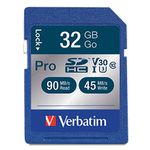 Verbatim 32GB Pro 600X SDHC Memory Card, UHS-1 U3 Class 10-98047