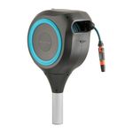 Gardena 18614-20 66 Foot Auto Retractable Hose Reel on Metal Spike, Feet, Standard, Turquoise