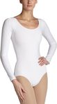 Capezio Women's Long Sleeve Leotard, White, Medium