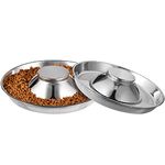 Puppy Bowls 2 Stainless Steel Dog Food Bowl, 54OZ Puppy Dish with Widen Bottom for Small Medium Large Dogs (with Anti Slip Bottom)