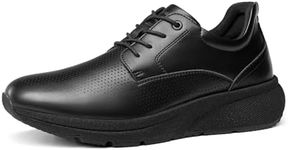 Bruno Marc Men's Dress Sneakers Casual Lace Up Oxford Cushioned Walking Shoes Lightweight Breathable MaxFlex ActiveUrban,Size 10,All Black,BMUMOX2421