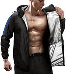 RDX Sauna Suit,REACH OEKO TEX 100 CERTIFIED, Full Body Sweat Heat Suit with Hood, Silver Back Long Sleeves, Boxing MMA Slimming Gym Fitness Running Jacket, Men Women