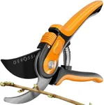 Bypass Pruning Shears with Ultra Sharp Blades - Premium Pruners w/Adjustable Feature for Any Hand Size - Ergonomic & Sturdy Scissors For Gardening - Perfectly Cutting Through Anything in Your Yard