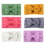 PALAY® 6pcs Baby Nylon Headbands Turban Knotted Girls Hairband Super Soft and Stretchy Hair Wrap for Newborn Toddle Childrens (multicolor)