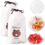 200Pcs Premium:Thicker Fresh Keeping Bags,Reusable Elastic Food Storage Covers, Shoes Cover or Shower cap,Plastic Sealing Elastic Stretch Adjustable Bowl Lids for Family Outdoor Picnic