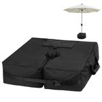 RIOGOO Detachable Parasol Base Weights Bag, Up to 85 lbs Umbrella Weights Bag for Banana Overhanging Parasol Cross Stand Sandbags Weighted Patio Beach Outdoor Cantilever or Flagpole (Square shape)