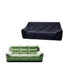 KHOOBREZ 3-Seater Patio Sofa Cover (80 x 37 x 35 Inch) | Water-Resistant & Dustproof Outdoor Furniture Protector | Durable Polyester Garden Bench & Chair Cover | Indoor & Outdoor Use | Black