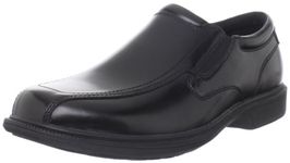 Nunn Bush Men's Bleeker Street Slip on Loafer with Kore Slip Resistant Comfort Technology, Black, 12 X-Wide