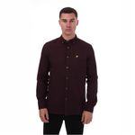 Lyle & Scott Mens Shirt Gln Plum/Jet Black M