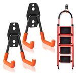 Kalevel Metal Garage Hooks and Hangers Heavy Duty Utility Hooks Tool Hanger Organizer Garage Wall Mount Hooks for Hanging Pots Garden Tools, 2 Pack, Orange