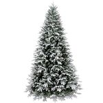 Giulia Grillo Snowy Christmas Tree 180 cm, 2531 Branches Real Touch Effect, Easy to Assemble, Thick, PE/PVC, Snowy