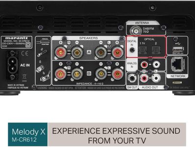 Marantz HiFi Amplifier – MCR612, Black Stereo Receiver