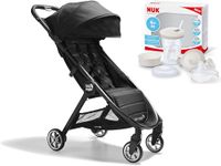 Baby Jogger City Tour 2 Lightweight Travel Pushchair Pitch Black with NUK Training Set (Magic Cup)