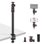 NEEWER Camera Desk Mount with Holder & 360° Ball Head, 17"-40"/43-102cm Telescopic C Clamp Table Light Stand 1/4"Screw, Desktop Stand 6.6lb/3kg Max Load for DSLR Camera, Webcam, Ring Light,TL283