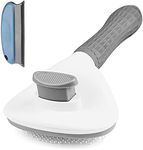 aumuca Self-Cleaning Slicker Brush for Cats and Dogs - Grooming and Shedding Tool for Long or Short Hair Pets