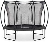 Plum Trampoline 10ft with safety net enclosure springsafe in jet black