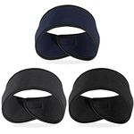 Iwtmm Ear Muffs Warmers Winter Fleece Headband for Men Women kids Ears Cover Running Cycling Skiing, Black+gray+blue, 3 Count (Pack of 1)