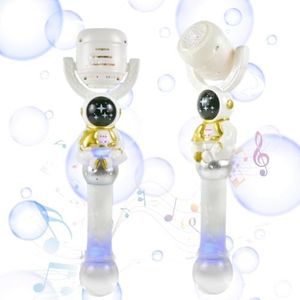 VikriDA Astronaut Bubble Stick with 1 Bubble Solution Bottle – Automatic Bubble Machine for Indoor & Outdoor Fun