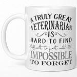 Veterinarian Gifts - A Truly Great Veterinarian Coffee Mug - Thank You Appreciation Retirement Gift Idea for Animal Doctor Men Women (11oz, white)