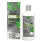 Dr Organic Hemp Oil Rescue Shampoo, Restoring, Mens, Womens, Natural, Vegetarian, Cruelty-Free, Paraben & SLS-Free, Organic, 265ml, Packaging may vary