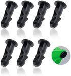 通用 Black Plastic Accessories for Outdoor Wheelie Trash Bins(2.6in Length) Lid Hinge Pins, Set of 8 Pieces