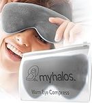 Heated Eye Mask for Dry Eyes - Microwave Activated Warm Eye Compress Treats Blepharitis & Styes - Our Plush, Warm Compress for Eyes Includes a Adjustable Strap & Pouch - HM Mask