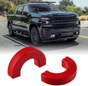 TECHPICCO Tow Hook Covers Fit for Chevy Silverado 1500 2007-2025, Hitch Cover Front Customized Car Tow Hooks Compatible with Chevrolet Silverado 1500 Accessories 2007-2025 (Red)