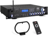 Pyle Multi-Channel Bluetooth Power Amplifier - 3000 Watt Audio Rack Mount Home Speaker Sound Stereo Receiver FM Radio, USB, Headphone, RCA, Dual Microphone w/ Echo, LED, Wireless Streaming