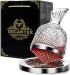 Red Wine Decanter 50oz/1500ml, YTHFGRT Wine Carafe Decanter Made of Lead-Free Crystal Glass, 360° Rotating Decanters for Whisky and Wine, Decanter Gift Box Design for Men Women Gifts