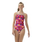 Dolfin Uglies Women's One Piece Swimsuit - Athletic V-Back Training Swimsuit, Far Out, 32