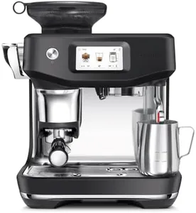 Breville the Barista Touch Impress Espresso Machine with Grinder & Auto Milk Frother, Espresso Maker with Assisted Tamping & Touchscreen, Cappuccino & Latte Machine for Home, BES881BTR, Black Truffle