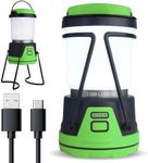 Rechargeable LED Camping Lantern - Power Outages, Hurricanes, Emergency, Hiking, Outdoor - Bright Battery Powered Electric Survival Light with Built-in Power Bank- Portable and Waterproof Camp Lantern