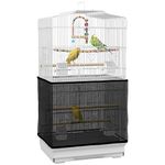 PawHut 36" Bird Cage for Finches, Canaries Budgies, Parrot Cage with Accessories, Handle, Mesh Cover, Tray, White