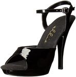 Ellie Shoes Women's 521-juliet-w Heeled Sandal, Black, 12 D US