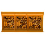 Ernie Ball 2222 Nickel Hybrid Slinky Orange Electric Guitar Strings 3 Pack (S...