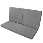 Homcomodar Outdoor Chair Cushions Sets 3 Piece Waterproof Patio Chair Cushions 94x43x5CM Fading Resistant Outdoor Seat Cushions with Removable Cover(Grey)