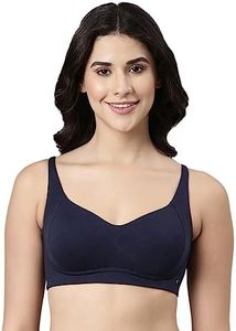 Enamor A077 Bamboo Fabric Full Support T-Shirt Bra for Women- High Coverage, Padded and Wirefree