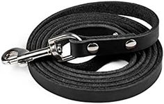 Mighty Paw Leather Dog Leash | 5 ft Leash Super Soft Distressed Real Genuine Leather- Premium Quality, Modern Stylish Lead. Perfect for Small, Medium and Large Pets