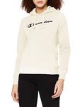 Champion Woman - Classic C-Logo Allover Hooded Sweatshirt - Off-white, S