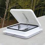 CJs SKYLIGHT ROOF VENT 14 X 14 WITH 12V ELECTRIC FAN (Smoke Top)