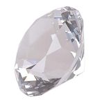 Kebica Diamond Shaped Crystal Glass Paper Weight with Clear Finish(2.4 inch, transparent)