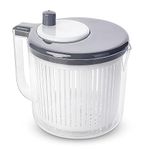 2.5 L Single Serve Salad Spinner - Prep Lettuce Spinner and Dryer With Measuring Cup - Collander with Fruit and Vegetable Washing Basket Bowl - Great Fruit and Vegetable Washer By ABDfamily