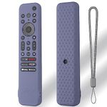 Oboe Silicone TV Remote Cover Compatible with Sony Bravia Smart Tv 2023 Voice Remote RMF-TX910U Remote Protective Cover with Lanyard (D-Lavender Grey) [REMOTE NOT INCLUDED]