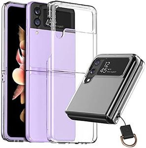 Araree NUKIN Clear AR21947GZFP3 Galaxy Z Flip 3 5G Case, Samsung Official Certified, Shockproof, Scratch Resistant, Tarnish Resistant, Hard Case, Camera Protection Design, Galaxy