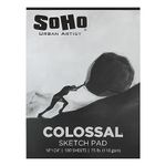 SoHo Urban Artist Colossal Sketch Pads 18x24" - Tape Bound Sketchbook for Artists, Dry Media, Graphite, Students, & More! - Single (100 Sheets)