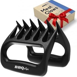 BBQtrips Meat Claws for Shredding Pulled Pork & Chicken - Solid Heavy Duty Meat Shredder Claws, BBQ Smoker Accessories - Heat Resistant Turkey Lifter for Beef & Brisket - Non-Hollow Handling Forks