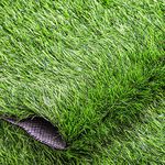 Fasmov Green Artificial Grass Rug Grass Carpet Rug, 3.2' x 5' Realistic Fake Grass Deluxe Turf Synthetic Turf Thick Lawn Pet Turf, Indoor/Outdoor Area Rug