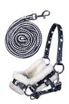 HKM Kids Halter and Rope-13751 Navy One Size